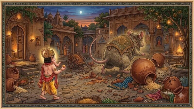 गणेश और चूहे की कहानी: वो गंधर्व जो कभी अपने पैर ठीक जगह नहीं रख पाया