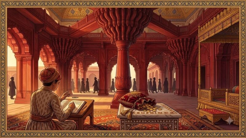 अकबर बीरबल की चतुराई की कहानी — सौ मोहरों की शर्त और वो वाक्य जिसका फ़ैसला नहीं हो सका